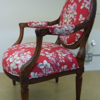 Final upholstery with custom selected fabric
